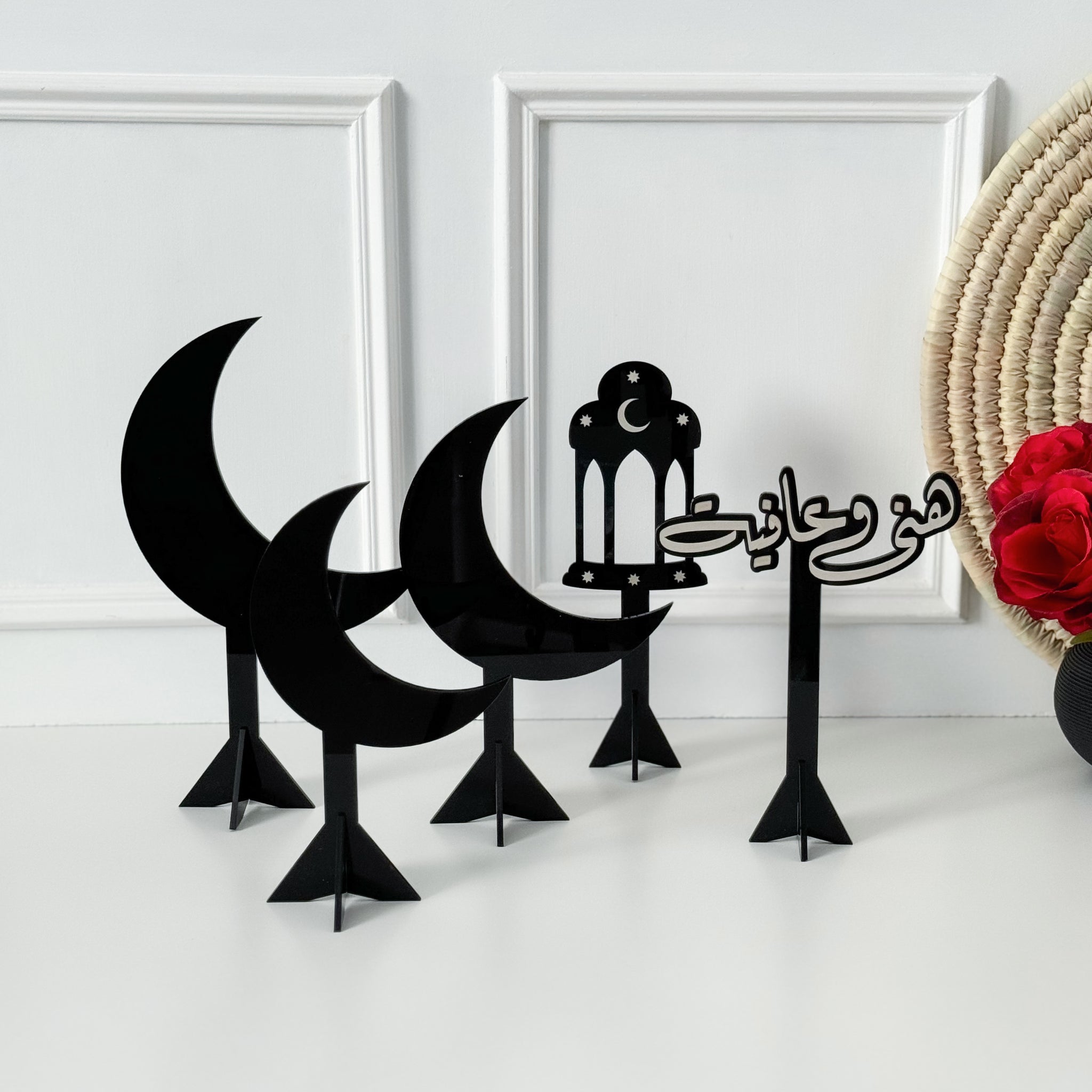 Bon appetit phrase +4 decorations - black