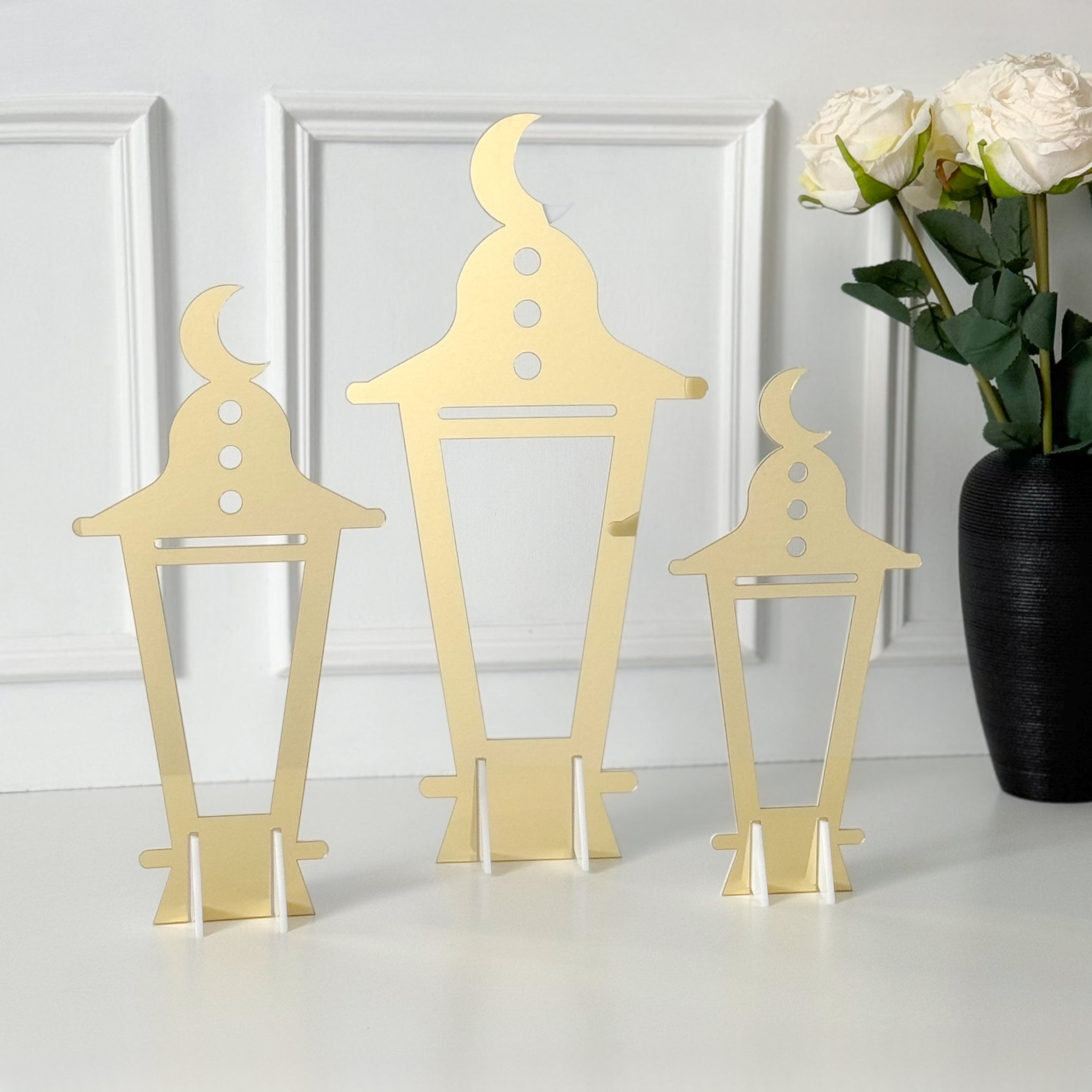 3 Ramadan Lanterns - Gold