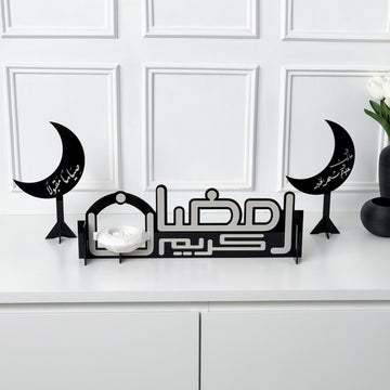 Ramadan Kareem incense burner + crescent moon