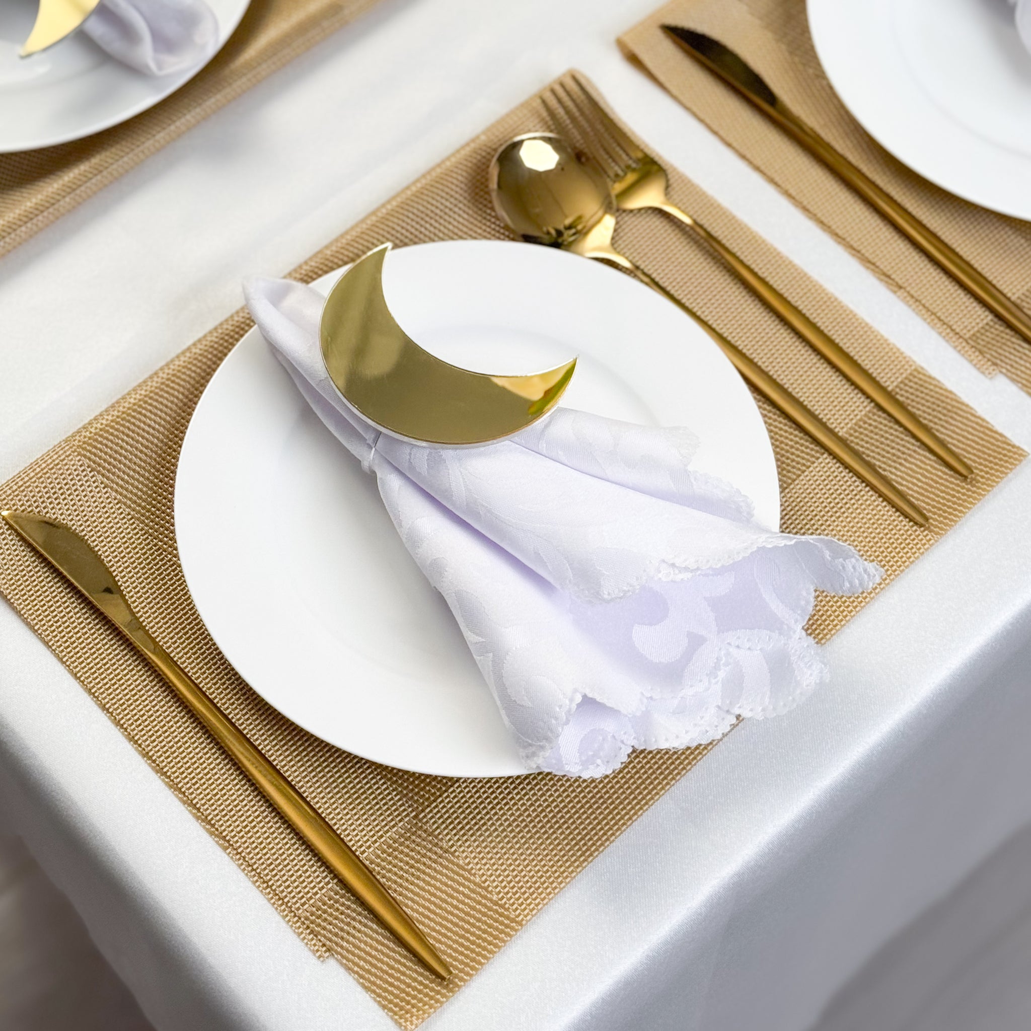 Gold napkin and tablecloth holder