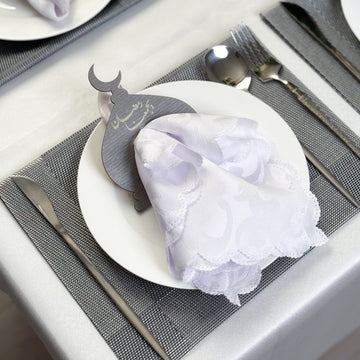 Grey napkin and tablecloth holder