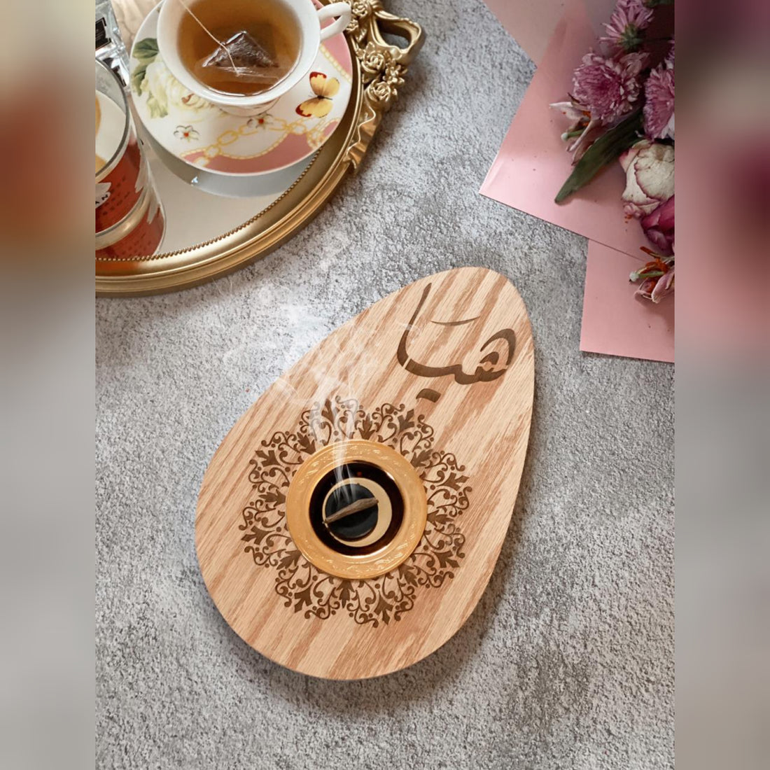 Incense burner engravings